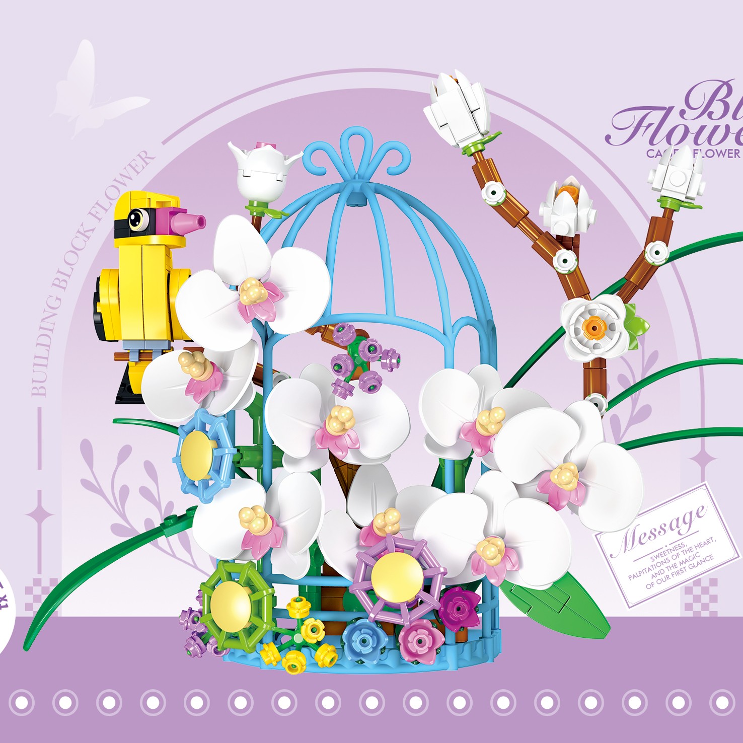 Block Flowers - Forange